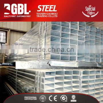 Cheap building materials hollow rectangular galvanized carbon steel pipe