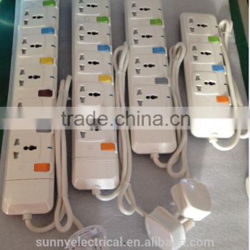 New design high quality 3 core electric power extension sockets outlet,UK, Multi,EU