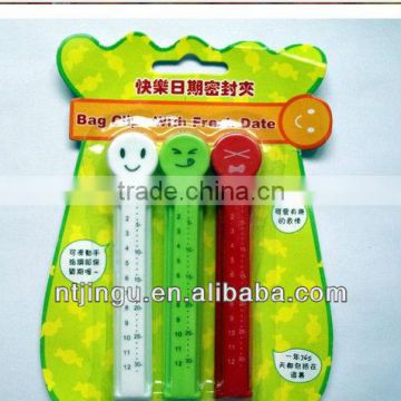 promotional date recordable plastic Food Storage Bag Clamp