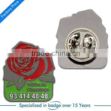 Custom made beautiful rose badge