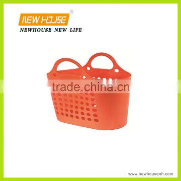 Multifunctional Plastic Storage Basket with Handle
