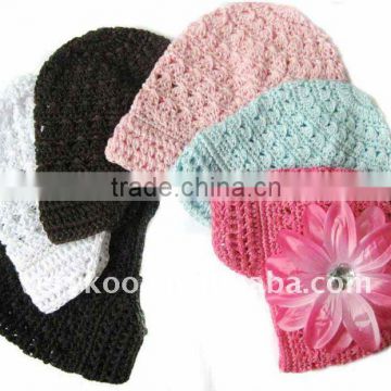 Baby Crochet Kufi Hats with a Lily Flower FCK-118640440