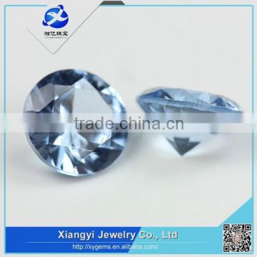 2015 promotion products round diamond cut bulk spinel blue gemstone
