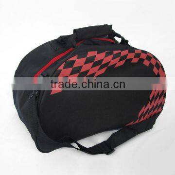polyester shoe bag with side mesh compartment for shoe spikes