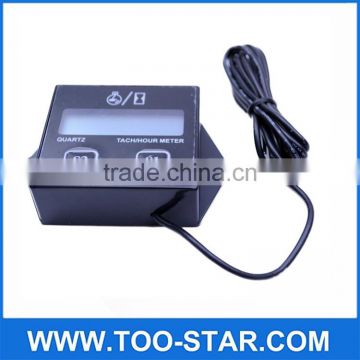 LCD Digital Tach Tachometer Hour Meter For Motorcycle ATV Generator Spark Plug