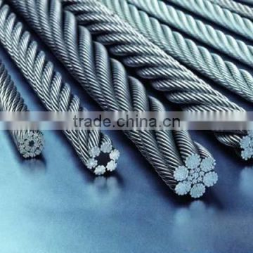 6X12 galvanized steel wire rope with diameter 9mm