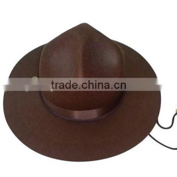 New charm products European style Slavic German wool felt fedora top women man hat with ribbon rope on sale made in china
