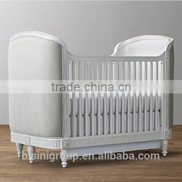 American Style Elegant Cot Baby Bed, New Classical Solid Wood Baby Crib