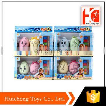 Best sale watercolor diy wind-up run egg toys with unique design