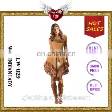 Hot Design Lady Casual Sexy Skirt Halloween Indian Lady Costumes for Female
