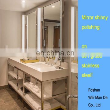 double sink metal washstand base for king room of hotel