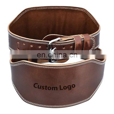 Top Quality Weightlifting Genuine Leather Double Weightlifting Belts Gym Training Heavy Duty Belts