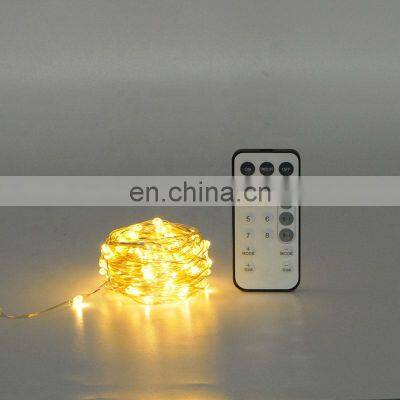 three-wire warm white copper wire lights With Remote Controller for Christmas Party Wedding Decoration