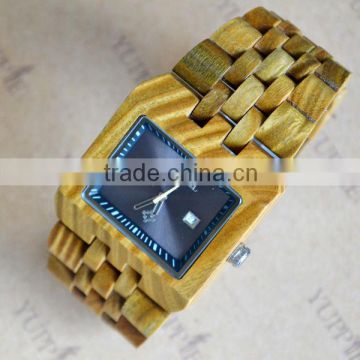 popular style , wooden watch with different color of wood for mens