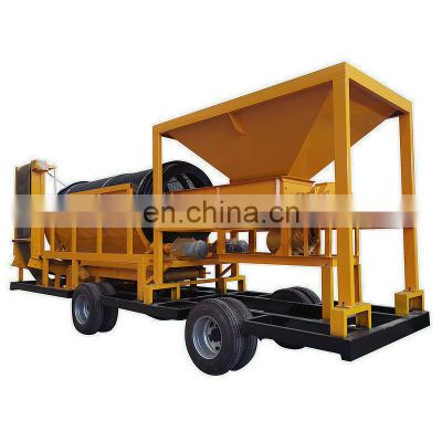 Portable movable compost trommel sifter machine for organic fertilizer plaster board screening
