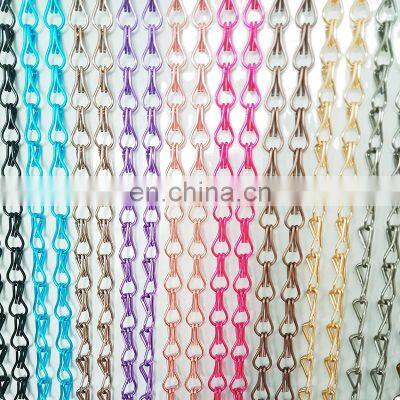 Colorful door partition aluminum curtain chain double hook chain