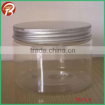 320ml PET wide mouth plastic cream jar with aluminum cap TBJCL-6