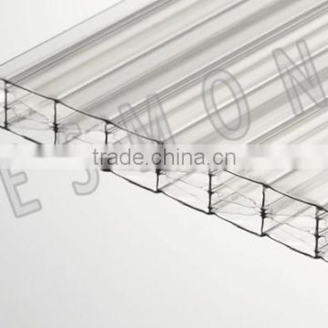 polycarbonate hollow sheet LT Control sheet 10mm super clear quality 10years guarantee/pc hollow sheet /PC multi-wall sheet