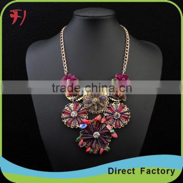 Fashion women blue pink opal choker necklace jewelry in