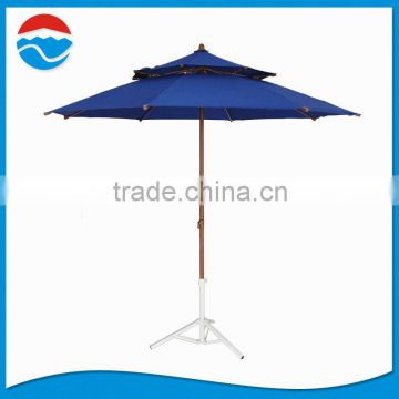 240CM*8K luxury stright garden blue patio umbrella