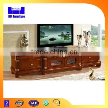 Antique design wooden tv table lcd furniture