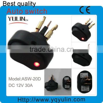 2013 newest 12mm red auto led switch for car 12VDC 30A fast delivery