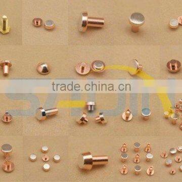 Is9001silver electrical bimetal contact rivet for low-voltage electrical apparatus