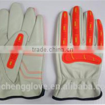 leather mechanic gloves, working leather gloves