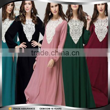 Fashion Design Lace Sleeves Abaya for Women in China