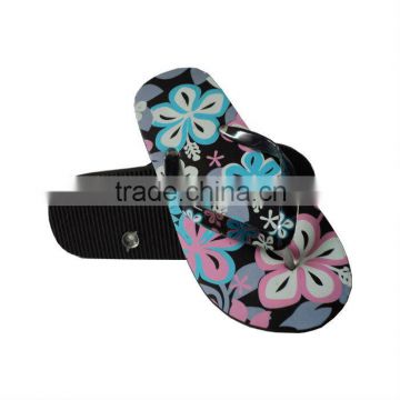2013 new well sale women's flip flops with printing upper/insole(HG13005A-1