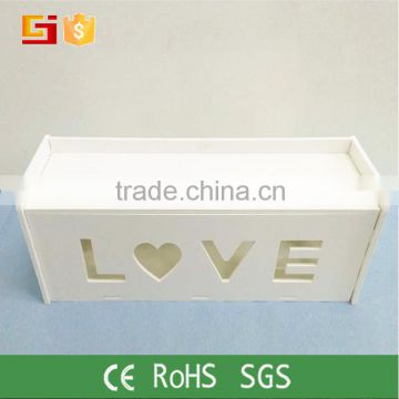 Popular mini white carved desktop collapsible storage box