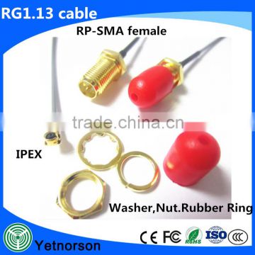 SMA Female to Ipex Coaxial Pigtail Cable Ipex to RP SMA Female Connector 1.13 Jumper Cable Assembly
