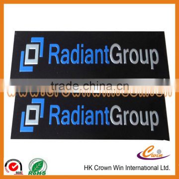 3M glue metal label with embossed logo