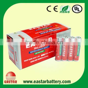 high capacity carbon battery r6p um3 aa battery