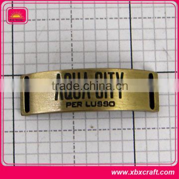Promotional item custom curved surface metal label