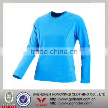 Blue Color Polar Fleece Warmful Long Sleeve Ladies Sweater
