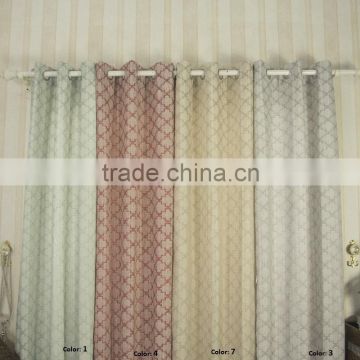 NEWEST TYPICAL SPECIAL YARN DYED LINEN LOOKING JACQUARD CURTAIN