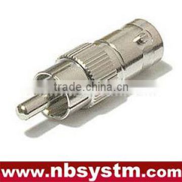 BNC female to RCA male adapter for security camera closed-circuit monitoring