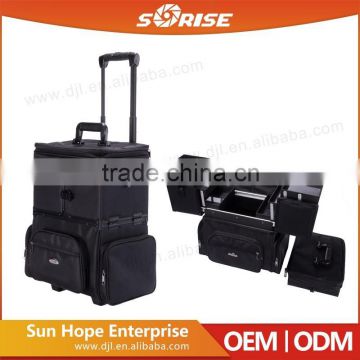 Made In China Black Nylon Rolling Cosmetic Case