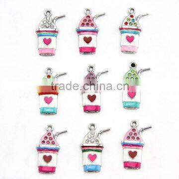 Colorful Enamel Ice Cream Pendant Charms for Fashion Decoration (MPE)