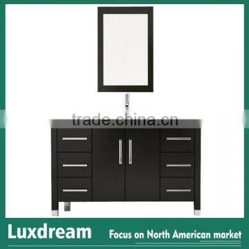 Solid wood bath cabinets sanitary ware china for North America market