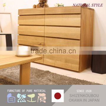 Original superior spacious wooden drawer with natural coating