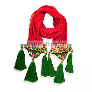 china alibaba embroidery silke shawls ladiese scarves chiffon hijob fashion with tassel