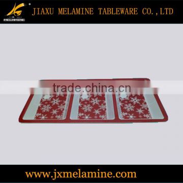 13.5".15'' melamine ware 3-section tray