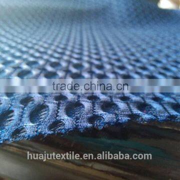 100% polyester sandwich air mesh fabric in blue color