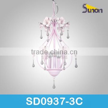 Pink christmas lighting/ lily shaped cheandlier /gril room chandelider