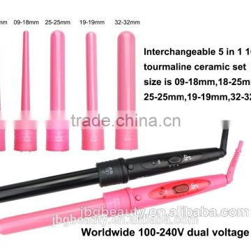 Pro curling wand automatic hair curler LED displayer magic leverage used hair salon equipment with CE certification.