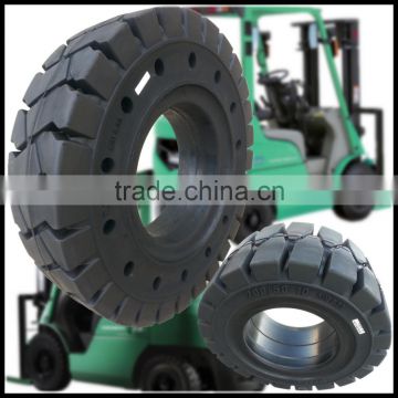 China good price forklift 8.25-15 6.50-10 pneumatic shaped Solid cushion tires with holes