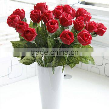 Vivid moisture touch silk roses artificial flower for flower arrangement