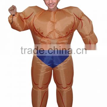 2016 Wholesale cartoon garment adult kids muscle inflatable costume